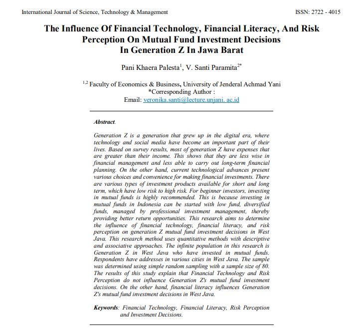 The Influence of Risk Management to the Return on Asset (ROA) Banking Sector (Case Study of Bank in Indonesia Listed in Indonesia Stock Exchange)