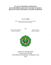 EVALUASI KINERJA STRUKTUR KANTOR DPRD KABUPATEN BANDUNG BARAT MENGGUNAKAN METODE ANALISIS PUSHOVER