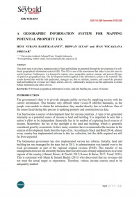 A GEOGRAPHIC INFORMATION SYSTEM FOR MAPPING POTENTIAL PROPERTY TAX