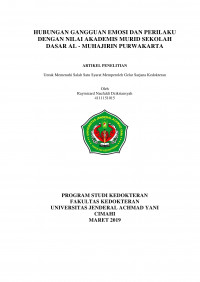 HUBUNGAN GANGGUAN EMOSI DAN PERILAKU DENGAN NILAI AKADEMIS MURID SEKOLAH DASAR AL - MUHAJIRIN PURWAKARTA