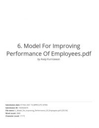 Model For Improving Performance Of Employees Based On Organizational Commitment, Role Conflict And Emotional Intelligence In Education In Bandung Islamic University