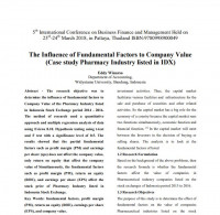 The Influence of Fundamental Factors to Company Value (Case Study Pharmacy Industry Listed in IDX)