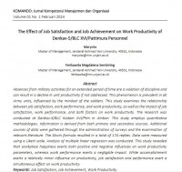 The Effect of Job Satisfaction and Job Achievement on Work Productivity of Denkav-5/BLC XVI/Pattimura Personnel