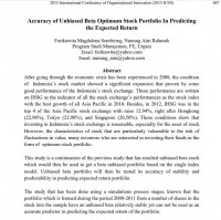 Accuracy of Unbiased Beta Optimum Stock Portofolio In Predicting the Expected Return