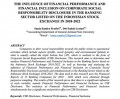 The Influence of Financial Performance and Financial Inclusion on Corporate Social Responsibility Disclosure in The Banking Sector Listed on The Indonesian Stock Exchange in 2018-2022