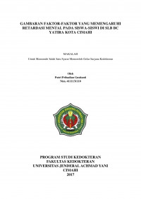 Gambaran Faktor-Faktor Yang Memengaruhi Retardasi Mental Pada Siswa-Siswi Di Slb Bc Yatira Kota Cimahi