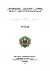 Gambaran Pasien Yang Dilakukan Tindakan Operasi Coronary Artery Bypass Graft Di Rsup Dr. Hasan Sadikin Bandung Tahun 2015-2016