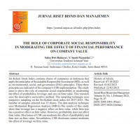 The Role Of Corporate Social Responsibility In Moderating The Effect Of Financial Performance On Company Value