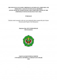 The Influence of Good Corporate Governance, Firm Size, and Operating Capacity on Financial Distress (Study of Retail Trade Sub-Sector Companies Listed on The Indonesian Stock Exchange in 2017-2022)