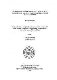 ANALISIS SISTEM KOMUNIKASI VSAT SCPC DENGAN IMPLEMENTASI LAYANAN PAIRED CARRIER MULTIPLE ACCES CANCELER