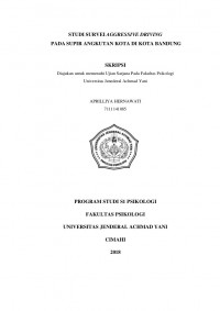 Studi Survei Aggresive Driving Pada Supir
Angkutan Kota Di Kota Bandung