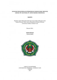 ANALISIS PENGENDALIAN PERSEDIAAN BAHAN BAKU BENANG GREIGE PF 150/3 PADA PT. SIPATAMODA INDONESIA