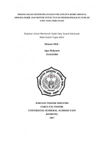 PERANCANGAN SISTEM PELAYANAN THS (TOYOTA HOME SERVICE) ARMADA MOBIL DAN MOTOR UNTUK TUJUAN MEMAKSIMALKAN JUMLAH UNIT YANG TERLAYANI