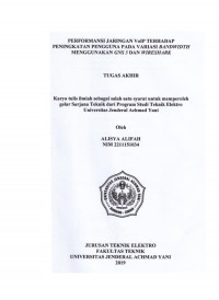 PERFORMANSI JARINGAN VoIP TERHADAP PENINGKATAN PENGGUNA PADA VARIASI BANDWIDTH MENGGUNAKAN GNS 3 DAN WIRESHARK