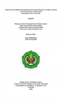 STRATEGI PEMERINTAH DAERAH DALAM PENURUNAN PREVALENSI STUNTING PADA TAHUN 2019 DI KABUPATEN CIANJUR