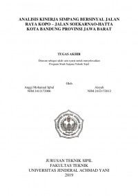 ANALISIS KINERJA SIMPANG BERSINYAL JALAN RAYA KOPO – JALAN SOEKARNAO-HATTA KOTA BANDUNG PROVINSI JAWA BARAT