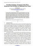 Funding Analysis, Company Cash Flow Statement and Its Effect on Banking Firm Value