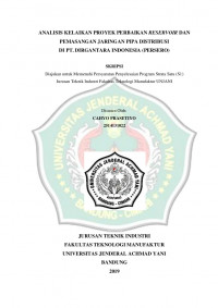 ANALISIS KELAIKAN PROYEK PERBAIKAN RESERVOIR DAN PEMASANGAN JARINGAN PIPA DISTRIBUSI DI PT. DIRGANTARA INDONESIA (PERSERO)