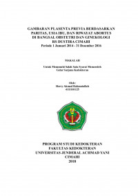 Gambaran Plasenta Previa Berdasarkan Paritas, Usia Ibu, Dan Riwayat Abortus Di Bangsal Obstetri Dan Ginekologi Rs Dustira Cimahi Periode 1 Januari 2014 - 31 Desember 2016