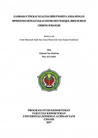 Gambaran Tingkat Kualitas Hidup Pasien Lansia Dengan Hipertensi Menggunakan Instrumen Whoqol-Bref Di Rsud Ciereng Subang