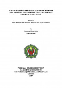 Pengaruh Cokelat Terhadap Data Ingat Jangka Pendek Pada Mahasiswa Fakultas Kedokteran Unjani Dengan Inteligenz Struktur Test