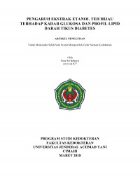 Pengaruh Ekstrak Etanol Teh Hijau Terhadap Kadar Glukosa Dan Profil Lipid Darah Tikus Diabetes