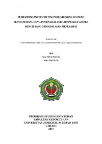 PERBANDINGAN EFEKTIVITAS PERLINDUNGAN JUS BUAH PEPAYA MATANG DENGAN MENGKAL TERHADAP ULKUS GASTER MENCIT YANG DIINDUKSI ASAM MEFENAMAT