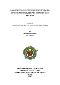 KARAKTERISTIK GEJALA DEPRESI PADA PASIEN HIV/AIDS DI PONDOK REHABILITASI HIV/AIDS CEMARA BANDUNG TAHUN 2016