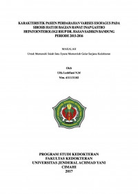 Karakteristik Pasien Perdarahan Varises Esofagus Pada Sirosis Hati Di Bagian Rawat Inap Gastro Hepatoenterologi Rsup Dr. Hasan Sadikin Bandung Periode 2015-2016