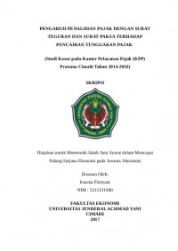 Pengaruh Penagihan Pajak Dengan Surat Teguran Dan Surat Paksa Terhadap Pencairan Tunggakan Pajak