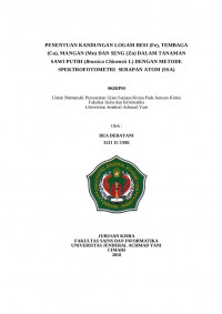 PENENTUAN KANDUNGAN LOGAM BESI (Fe), TEMBAGA (Cu), MANGAN (Mn) DAN SENG (Zn) DALAM TANAMAN SAWI PUTIH (Brassica Chinensis L) DENGAN METODE SPEKTROFOTOMETRI SERAPAN ATOM (SSA)