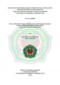 POTENSI SISTEM PEMBANGKIT LISTRIK TENAGA SURYA JENIS ROOFTOP DI GEDUNG EDI SUDRAJAT JURUSAN TEKNIK ELEKTRO FAKULTAS TEKNIK UNIVERSITAS JENDERAL ACHMAD YANI