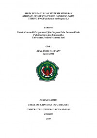 STUDI PENDAHULUAN SINTESIS MEMBRAN KITOSAN│CRUDE POLIFENOL OKSIDASE-Fe(III) TERONG UNGU (Solanum melongena L.)