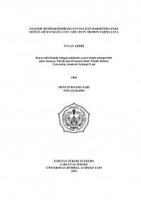 ANALISIS KETIDAKSEIMBANGAN FASA DAN HARMONISA PADA SISTEM AIR
 HANDLING UNIT (AHU) DI PT MEDION FARMA JAYA