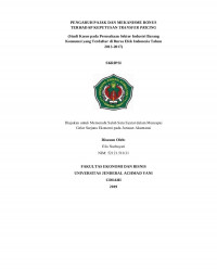 PENGARUH PAJAK DAN MEKANISME BONUS TERHADAP KEPUTUSAN TRANSFER PRICING 
(Studi Kasus pada Perusahaan Sektor Industri Barang Konsumsi yang Terdaftar di Bursa Efek Indonesia Tahun 2013-2017)