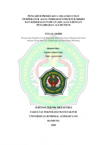 PENGARUH PROSES BETA TREATMENT DAN TEMPERATUR AGING TERHADAP STRUKTUR MIKRO DAN KEKERASAN PADUAN ZIRCALOY-4 DENGAN PENAMBAHAN ALUMUNIUM