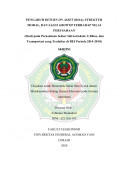 PENGARUH RETURN ON ASSET (ROA), STRUKTUR MODAL, DAN SALES GROWTH TERHADAP NILAI PERUSAHAAN
(Studi pada Perusahaan Sektor Infrastruktur, Utilitas, dan Transportasi yang Terdaftar di BEI Periode 2014-2018)