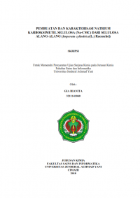 PEMBUATAN DAN KARAKTERISASI NATRIUM KARBOKSIMETIL SELULOSA (Na-CMC) DARI SELULOSA ALANG-ALANG (Imperata cylindrica(L.) Raeuschel)