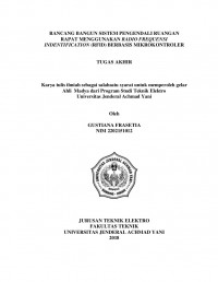 RANCANG BANGUN SISTEM PENGENDALI RUANGAN
RAPAT MENGGUNAKAN RADIO FREQUENSI
INDENTIFICATION (RFID) BERBASIS MIKROKONTROLER