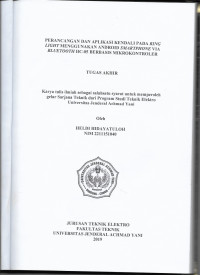 PERANCANGAN DAN APLIKASI KENDALI PADA RING LIGHT MENGGUNAKAN ANDROID SMARTPHONE VIA BLUETOOTH HC-05 BERBASIS MIKROKONTROLER