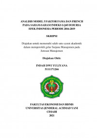 ANALISIS MODEL 5 FAKTOR FAMA DAN FRENCH PADA SAHAM-SAHAM INDEKS LQ45 DI BURSA EFEK INDONESIA PERIODE 2016-2019