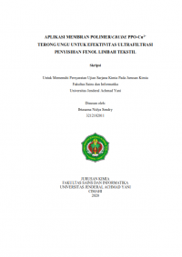 APLIKASI MEMBRAN POLIMER/CRUDE PPO-Cu 2+ TERONG UNGU UNTUK EFEKTIVITAS ULTRAFILTRASI PENYISIHAN FENOL LIMBAH TEKSTIL