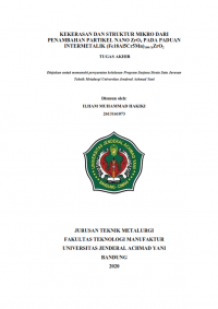 KEKERASAN DAN STRUKTUR MIKRO DARI PENAMBAHAN PARTIKEL NANO ZrO 2 PADA PADUAN INTERMETALIK (Fe18Al5Cr5Mn) 100-X ZrO 2