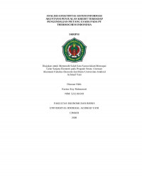 ANALISIS EFEKTIFITAS SISTEM INFORMASI AKUNTANSI PENJUALAN KREDIT TERHADAP PENGENDALIAN PIUTANG USAHA PADA PT THERMOCHEM INDONESIA