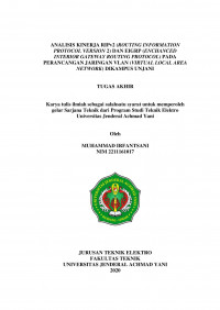 Analisis Kinerja RIPv2 (Routing Information Protocol Version 2) dan EIGRP (Enchanced Interior Gateway Routing Protocol) Pada Perancangan Jaringan VLAN (Virtual Local Area Network) Di Kampus UNJANI