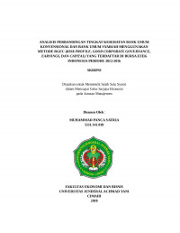 ANALISIS PERBANDINGAN TINGKAT KESEHATAN BANK UMUM KONVENSIONAL DAN BANK UMUM SYARIAH MENGGUNAKAN METODE RGEC (RISK PROFILE, GOOD CORPORATE GOVERNANCE, EARNINGS, DAN CAPITAL) YANG TERDAFTAR DI BURSA EFEK INDONESIA PERIODE 2012-2016