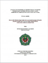 ANALISA DAN PEMODELAN BIDIRECTIONAL INVERTER PEMBANGKIT LISTRIK TENAGA SURYA 1 KWP TERHUBUNG JARINGAN PLN SATU FASA 220 V / 50 HZ