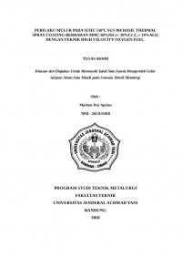 PERILAKU MULUR PADA SUHU 550ºC SUS 304 HASIL THERMAL SPRAY COATING BERBAHAN MMC 60%NiCr+ 30%Cr3C2+ 10%Al2O3 DENGAN TEKNIK HIGH VELOCITY OXYGEN FUEL