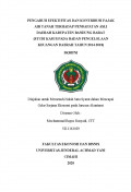 PENGARUH EFEKTIFITAS DAN KONTRIBUSI PAJAK AIR TANAH TERHADAP PENDAPATAN ASLI DAERAH KABUPATEN BANDUNG BARAT (STUDI KASUS PADA BADAN PENGELOLAAN KEUANGAN DAERAH TAHUN 2014-2018)