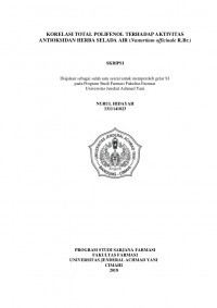 KORELASI TOTAL POLIFENOL TERHADAP AKTIVITAS
ANTIOKSIDAN HERBA SELADA AIR (Nasturtium officinale R.Br.)